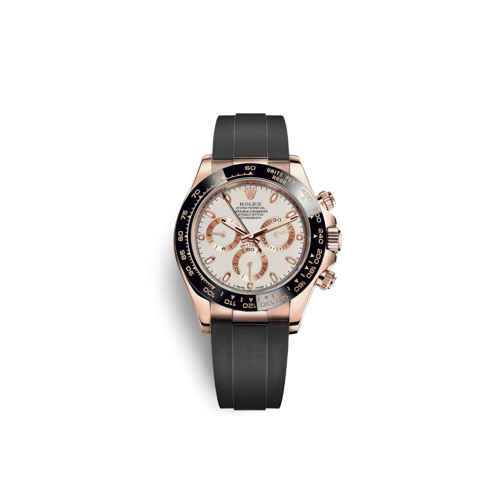 Rolex Cosmograph Daytona Everose Gold Watch - Ivory Dial - Oysterflex Bracelet - 116515LN