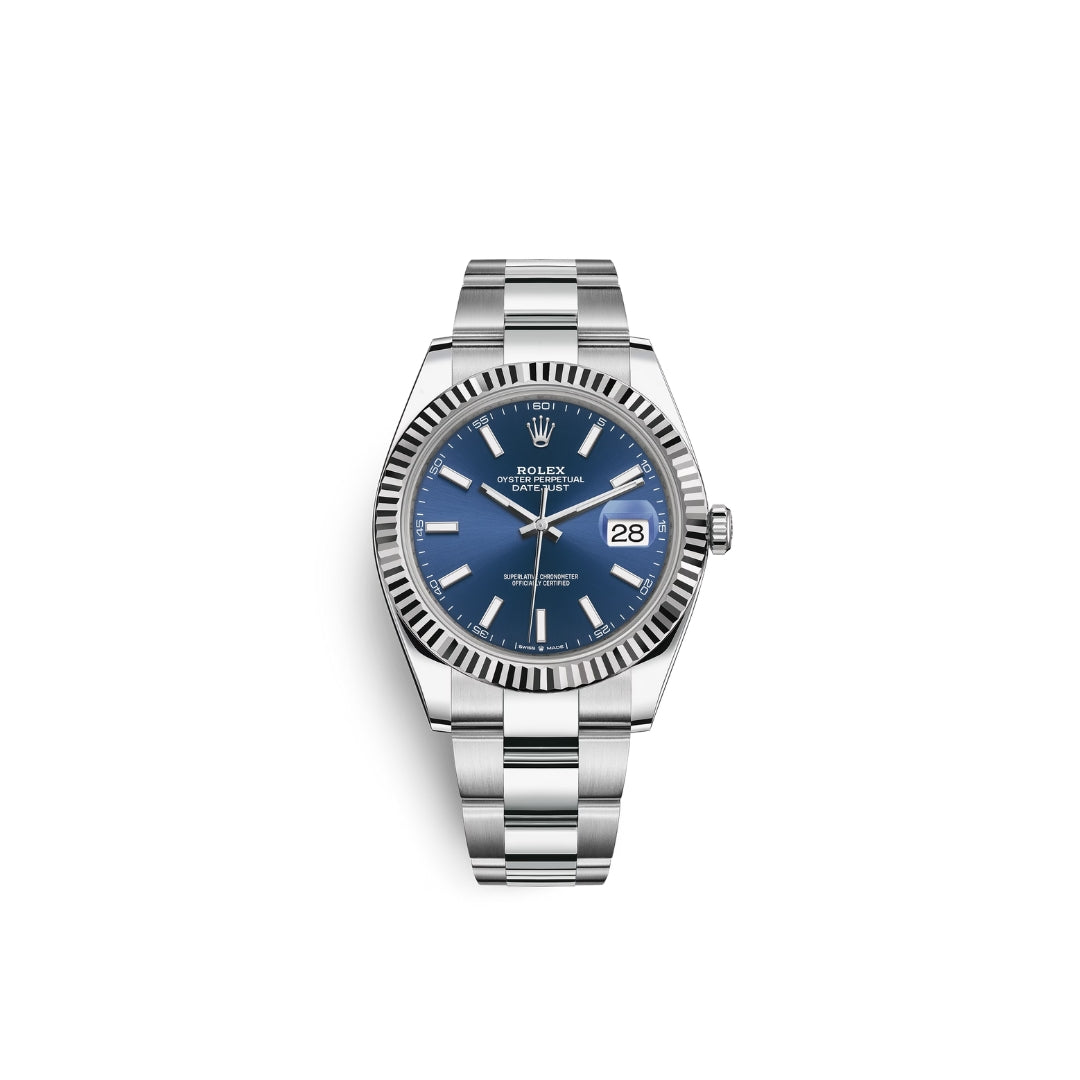 Rolex Datejust Steel and White Gold Watch - Blue Dial - 126334