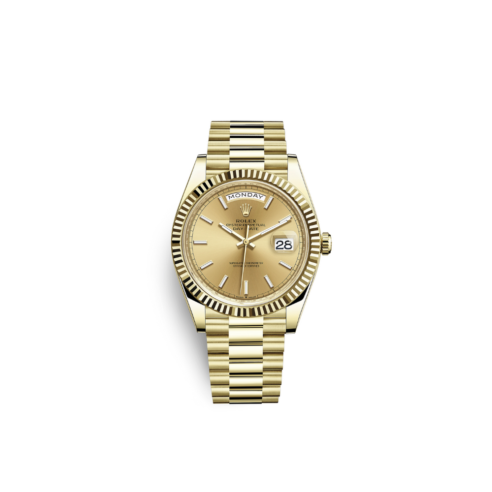 Rolex Day-Date Yellow Gold Watch - Champagne Dial - 228238