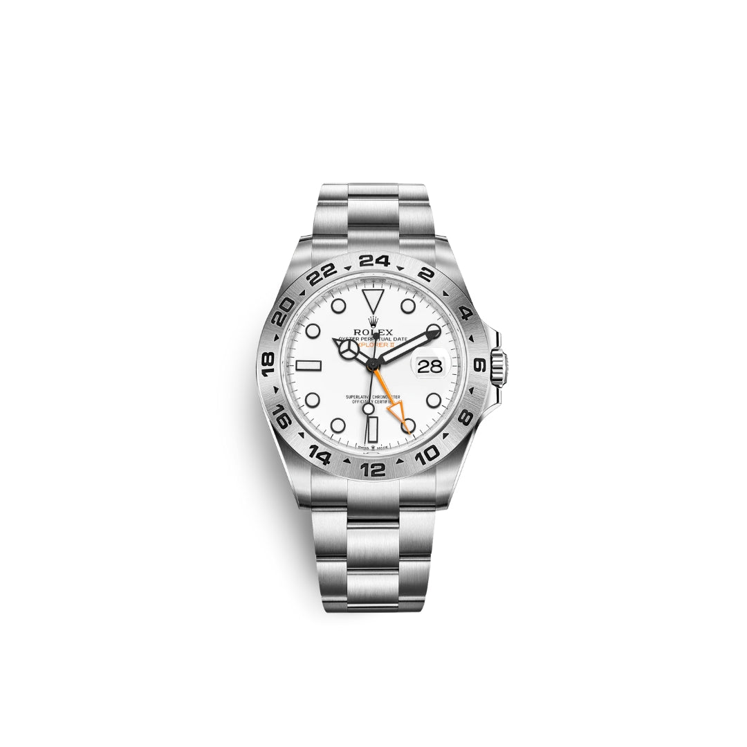Rolex Explorer II Steel Date Watch - White Dial - Oyster Bracelet - 226570