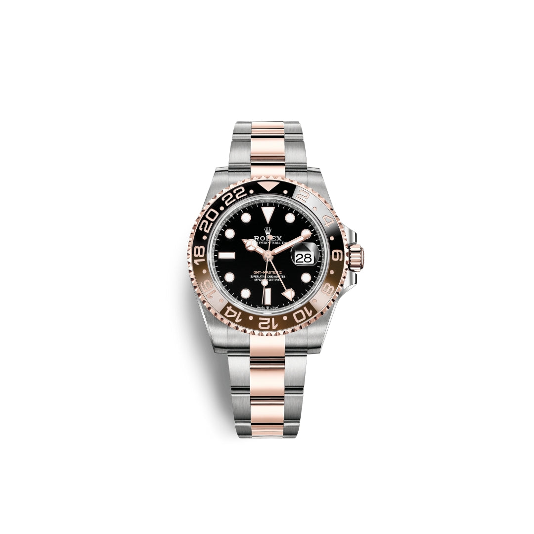 Rolex GMT-Master II Steel and Everose Gold Date Watch - Brown and Black Bezel - Oyster Bracelet - 126711CHNR