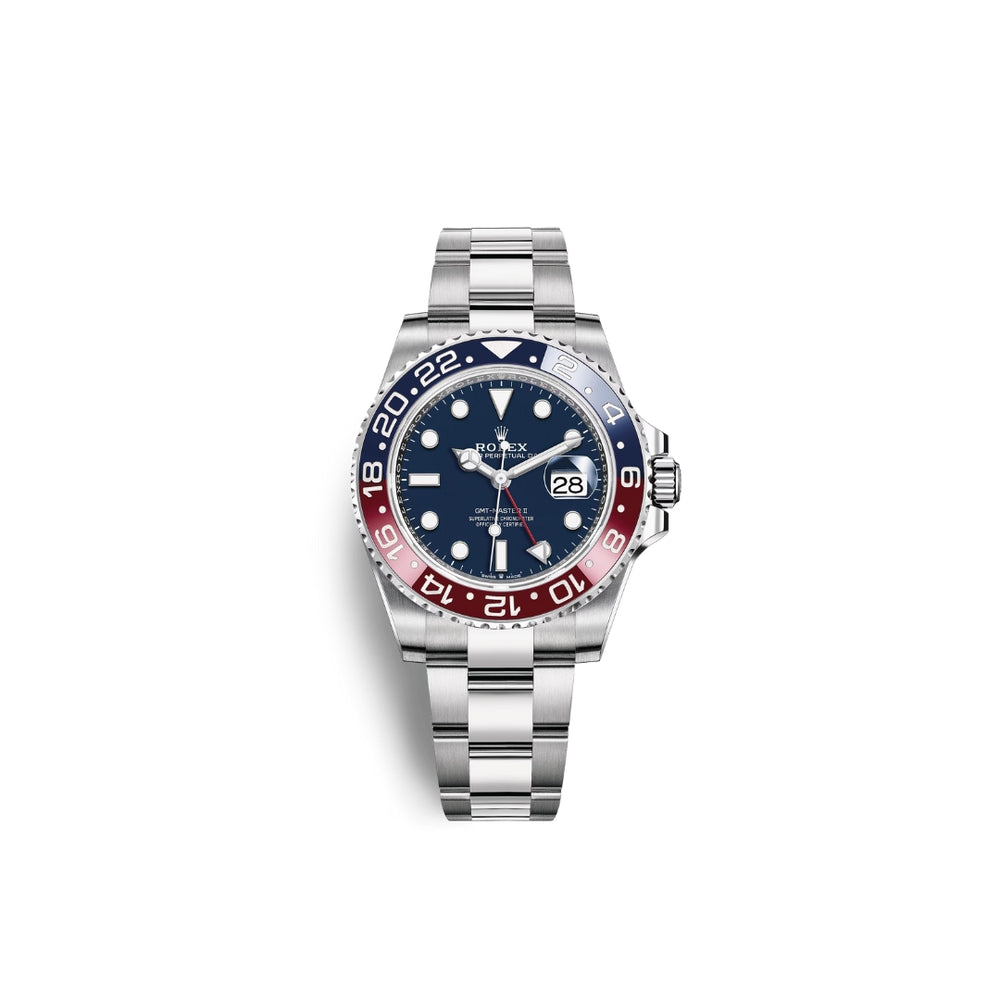 Rolex GMT-Master II White Gold Date Watch - Midnight Blue Dial - Blue and Red Bezel - Oyster Bracelet - 126719BLRO