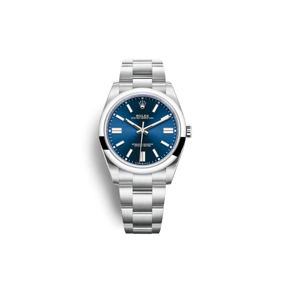 Rolex Oyster Perpetual Steel Watch - Blue Dial - 124300