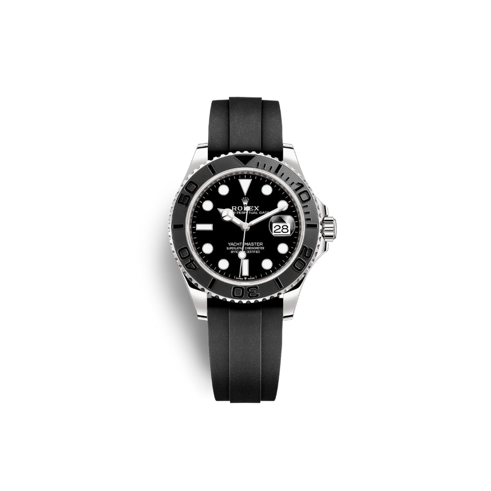 Rolex Yacht-Master White Gold Watch - Black Dial - Oysterflex Bracelet - 226659